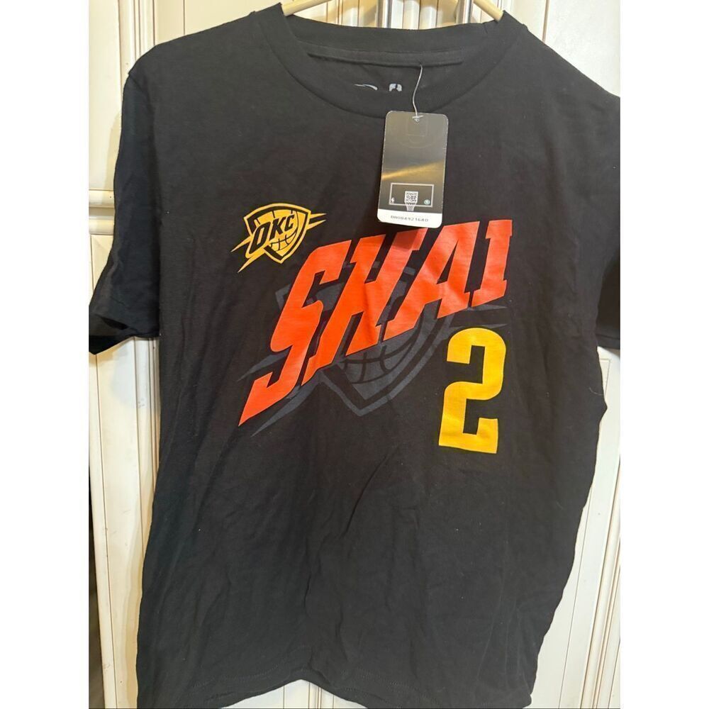 Stadium Essentials Unisex NBA OKC Thunder Shai Gilgeous T-shirt Black Large NWT